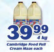 Cambridge Food Full Cream Maas-4Kg Each