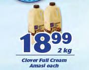 Clover Full Cream Amasi-2Kg Each