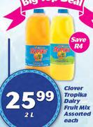 Clover Tropika Dairy Fruit Mix-2L Each