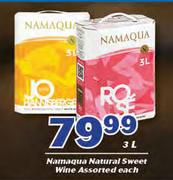 Namaqua Natural Sweet Wine-3L Each