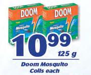 Doom Mosquito Colls-125g Each