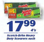 Scotch Brite Heavy Duty Scourers-4's Each