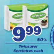 Twinsaver Serviettes-50's