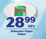 Twinsaver Paper Plates-50's