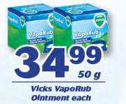 Vicks Vaporub Ointment-50g Each