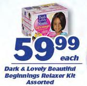 Dark & Lovely Beautiful Beginnings Relaxer Kit-Each