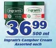 Ingram's Camphor Cream-500ml Each