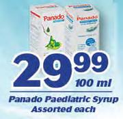 Panado Paediatric Syrup-100ml Each
