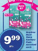 Stayfree Maxi Thick Sanitary Pads-10's Each