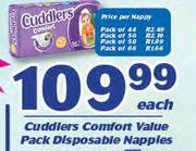 Cuddlers Comfort Value Pack Disposable Nappies-Each