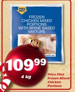 Price First Frozen Mixed Chicken Portions-4kg