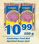 Cambridge Food Red Speckled Beans-500g Each