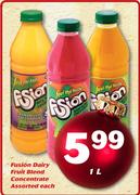Fusion Dairy Fruit Blend Concentrate-1Ltr Each
