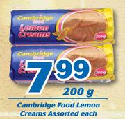 Cambridge Food Lemon Creams-200g Each