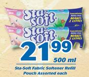 Sta Soft Fabric Softener Refill Pouch-500ml Each