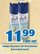 Glade Secrets Air Freshener-180ml Each