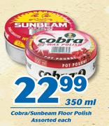 Cobra/Sunbeam Floor Polish-350ml Each