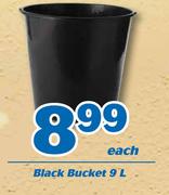 Black Bucket-9Ltr Each