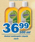 Dettol Antiseptic Liquid-500ml Each