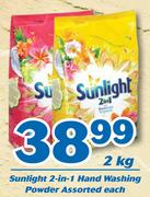 Sunlight 2 In 1 Hand Washing Powder-2kg Each
