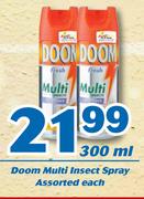 Doom Multi Insect Spray-300ml Each