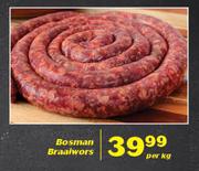 Butchery Bosman Braaiwors-Per Kg