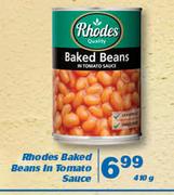 Rhodes Baked Beans In Tomato Sauce-410g