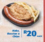 Hake, Russian & Chips-Each