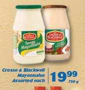 Crosse & Blackwell Mayonnaise-750g Each