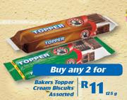 Bakers Topper Cream Biscuits-2X125g