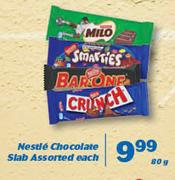 Nestle Chocolate Slab-80g Each