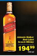 Johnnie Walker Red Label Scotch Whisky-750ml