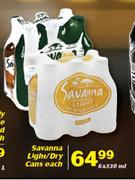 Savanna Light/Dry Cans-6X330ml