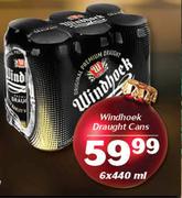 Windhoek Draught Cans-6X440ml