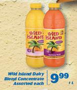 Wild Island Dairy Blend Concentrate-1Ltr Each