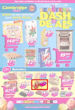 Cambridge Food Klerksdorp : Dash For Deals (22 March - 4 April 2018), page 1