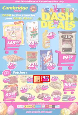 Cambridge Food Klerksdorp : Dash For Deals (22 March - 4 April 2018), page 1