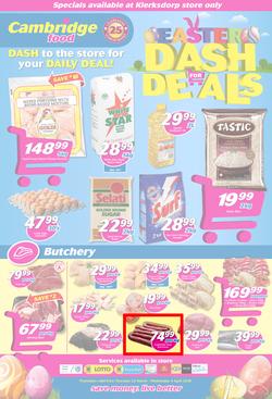 Cambridge Food Klerksdorp : Dash For Deals (22 March - 4 April 2018), page 1