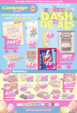 Cambridge Food Klerksdorp : Dash For Deals (22 March - 4 April 2018), page 1