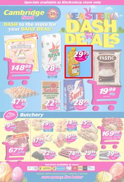 Cambridge Food Klerksdorp : Dash For Deals (22 March - 4 April 2018), page 1