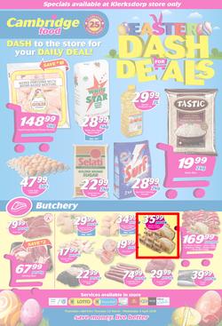Cambridge Food Klerksdorp : Dash For Deals (22 March - 4 April 2018), page 1