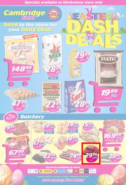 Cambridge Food Klerksdorp : Dash For Deals (22 March - 4 April 2018), page 1