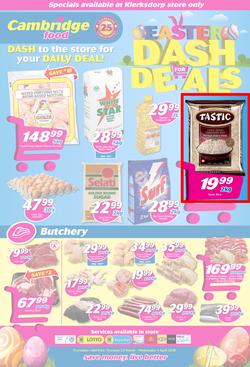 Cambridge Food Klerksdorp : Dash For Deals (22 March - 4 April 2018), page 1