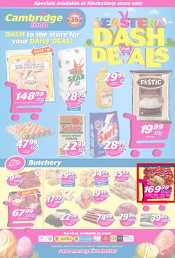 Cambridge Food Klerksdorp : Dash For Deals (22 March - 4 April 2018), page 1