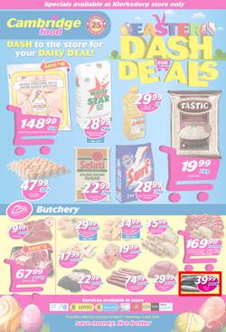 Cambridge Food Klerksdorp : Dash For Deals (22 March - 4 April 2018), page 1