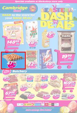 Cambridge Food Klerksdorp : Dash For Deals (22 March - 4 April 2018), page 1