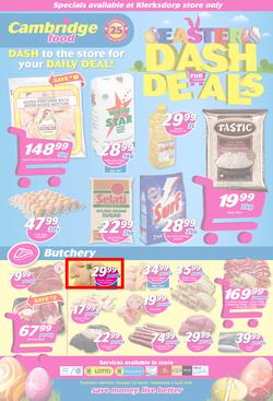 Cambridge Food Klerksdorp : Dash For Deals (22 March - 4 April 2018), page 1