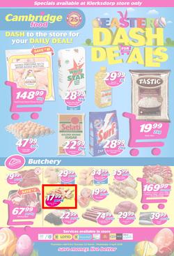 Cambridge Food Klerksdorp : Dash For Deals (22 March - 4 April 2018), page 1