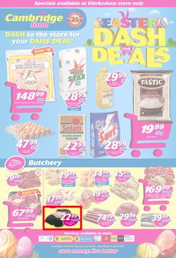 Cambridge Food Klerksdorp : Dash For Deals (22 March - 4 April 2018), page 1