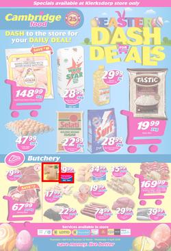 Cambridge Food Klerksdorp : Dash For Deals (22 March - 4 April 2018), page 1